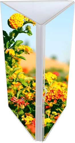 Flot og smart trekantet skilteholder - M65 format 