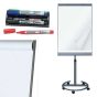 Whiteboard stativ med hjul, flipover papir, tuscher - Komplet pakke til billig pris