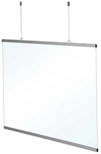 Klar skærm der hænger ned fra loftet og beskytter - Køb online til billig pris