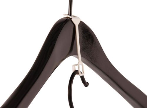 Bøjleforlænger i sort eller hvid - Pakket med 100 stk.