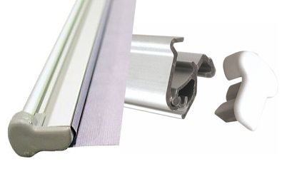 Ekstra topprofil med klemliste - Velegnet til brug med bundrulle på Roll-up 'Easy'