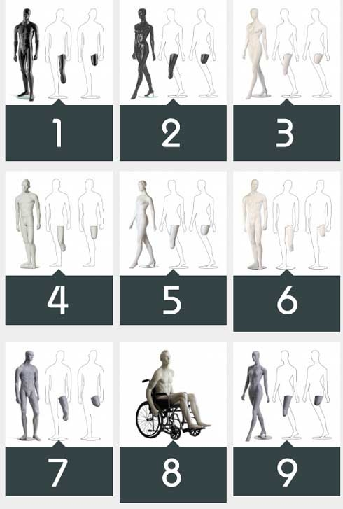 Mannequin-dukker til ortop&aelig;diske artikler - flot og enkelt