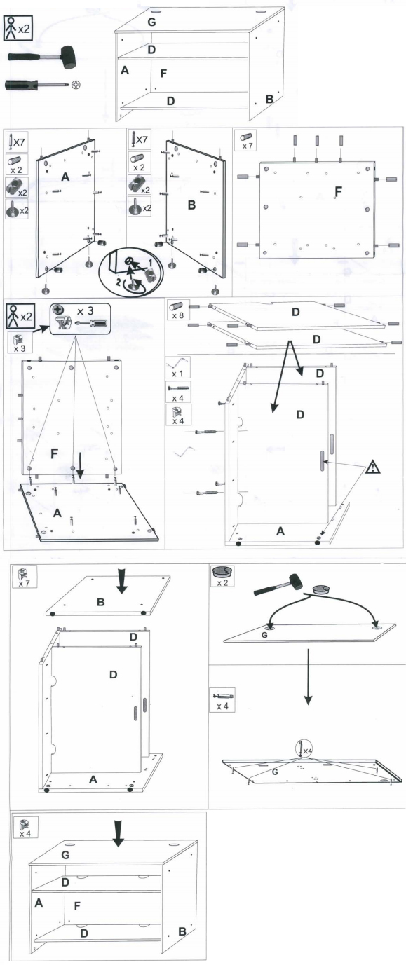 Samlevejledning til modul disk i antrasit gra