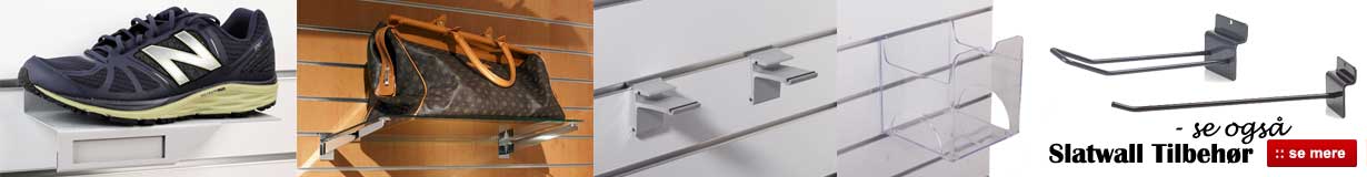 Køb slatwall tilbehør og rillepanel tilbehør billigt her